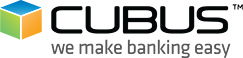 Cubus logo with tagline we make banking easy